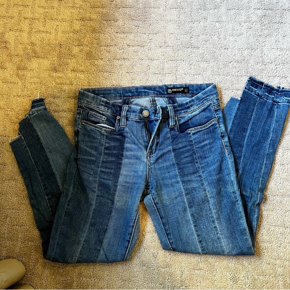 BLANK NYC PANELLED MID RISE SKINNY JEAN